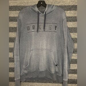 Vintage Y2K Oakley Charcoal Men's Hoodie Sweatshirt Size XL